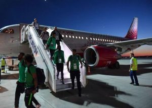 saudi arabia football team air plane
