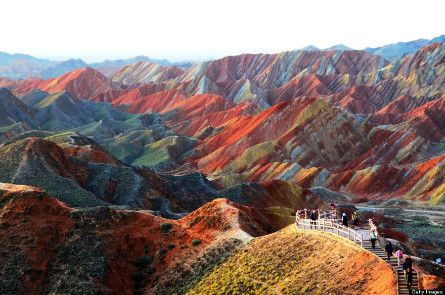 Technicoloured Mountains Zhangye National Geopark, China