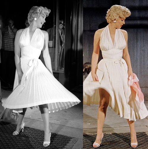 Marilyn Monroe white pleated dress most expensive dress in the world