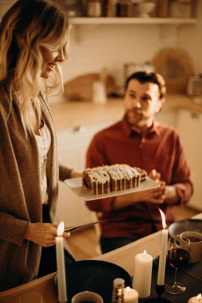 cake and couple