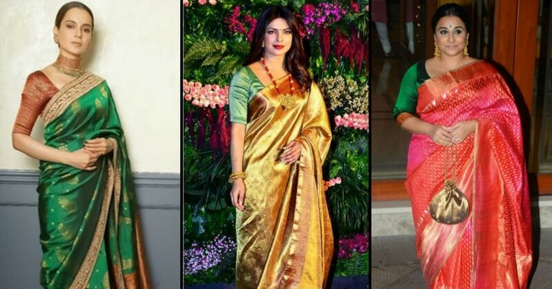 actresses in banarasi sarees