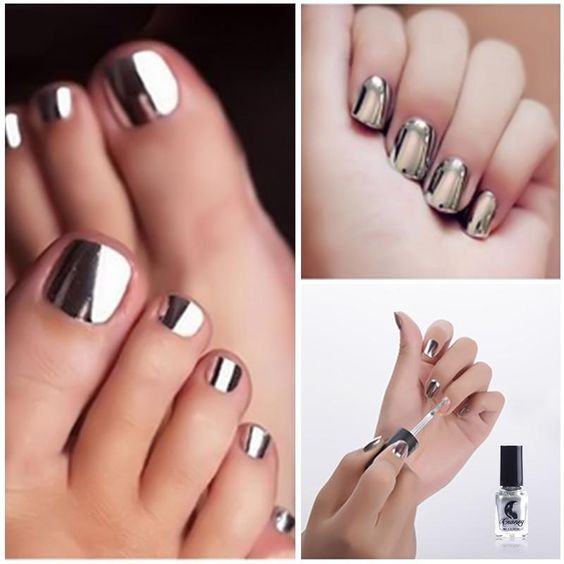 silver nail polish