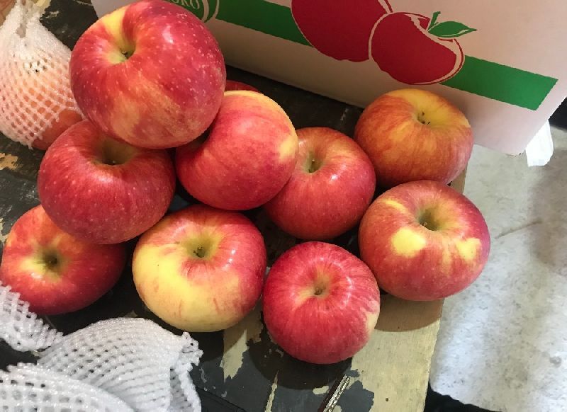 red gold apples