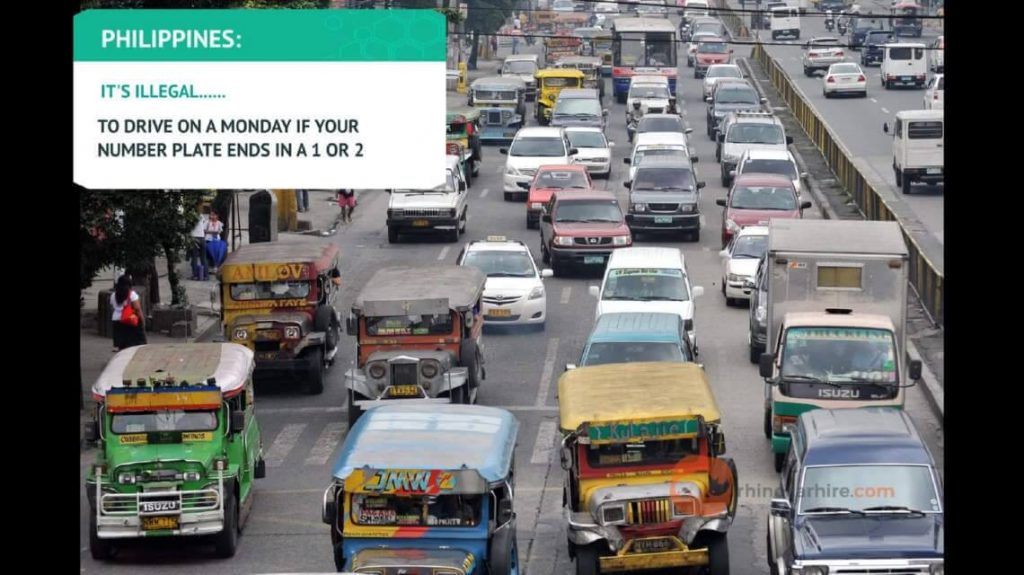 Philippines-weird-driving-law-no-drive-mondays