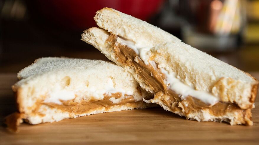 peanut butter and mayo sandwich