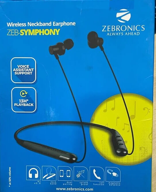 Zebronics Zeb-Symphony Wireless In-Ear Neckband Earphones